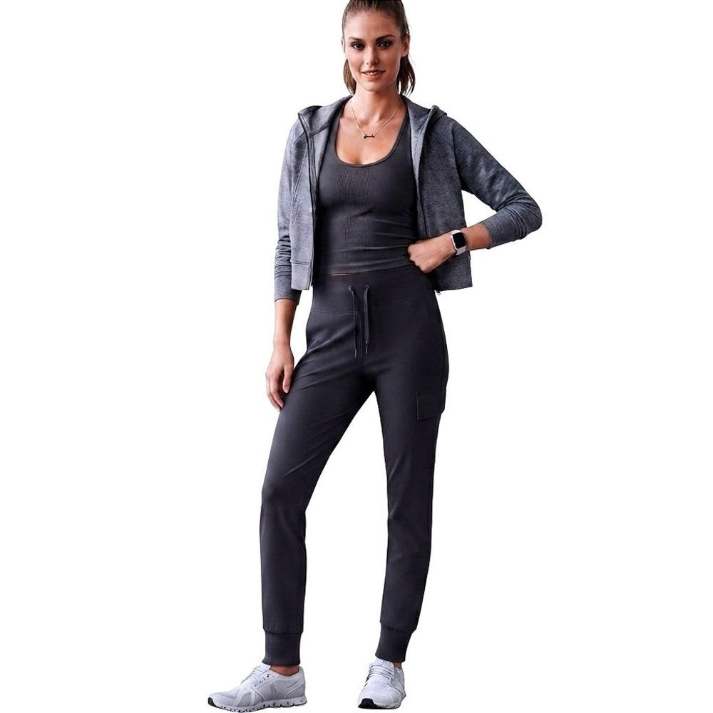 Athletic Works Cargo Joggers Women Size M 8-10 Black Activewear Pant EUC